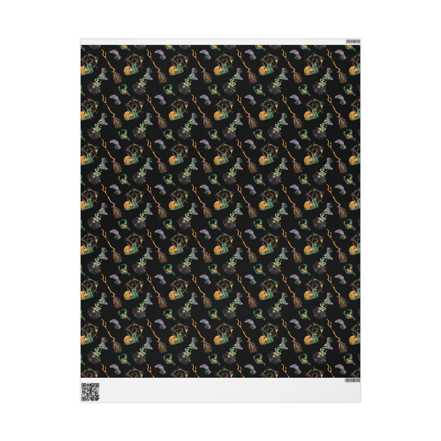 Midnight Witch Hat & Cauldron Wrapping Paper