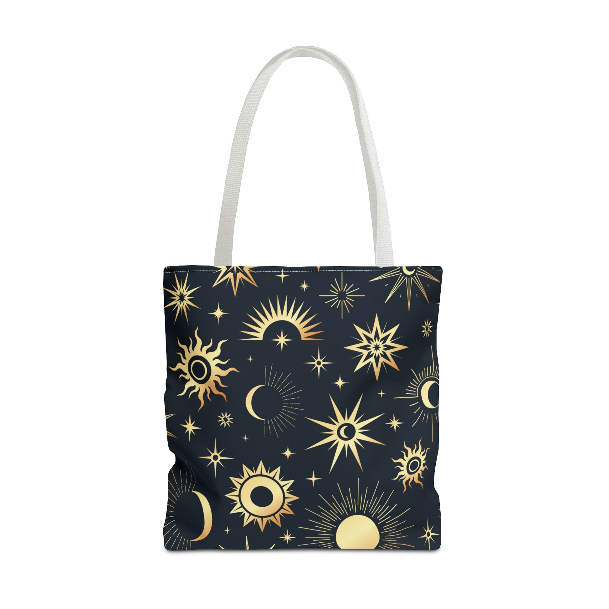 Celestial Tote Bag, Starry Sky Beach Bag, Astrology Shopping Tote, Cosmic Gift for Astronomers, Lunar Print Market Tote - Divine Mystic Moons