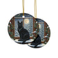 Black Cat Whimsical Ornaments Perfect for Holidays, Gift Giving, Home Decor, Tree Decorations, or Pet Lovers! - Divine Mystic Moons