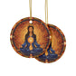 Meditation Spirit Ceramic Ornaments, Holiday Decor, Spiritual Gift, Zen Ornament, Home Decor, Reiki - Divine Mystic Moons