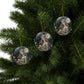 Ethereal Moon Goddess 2 sided Ceramic Ornament Mystical Mushroom Forest Print Pagan Deity Witchy Woodland Sacred Feminine Divine - Divine Mystic Moons