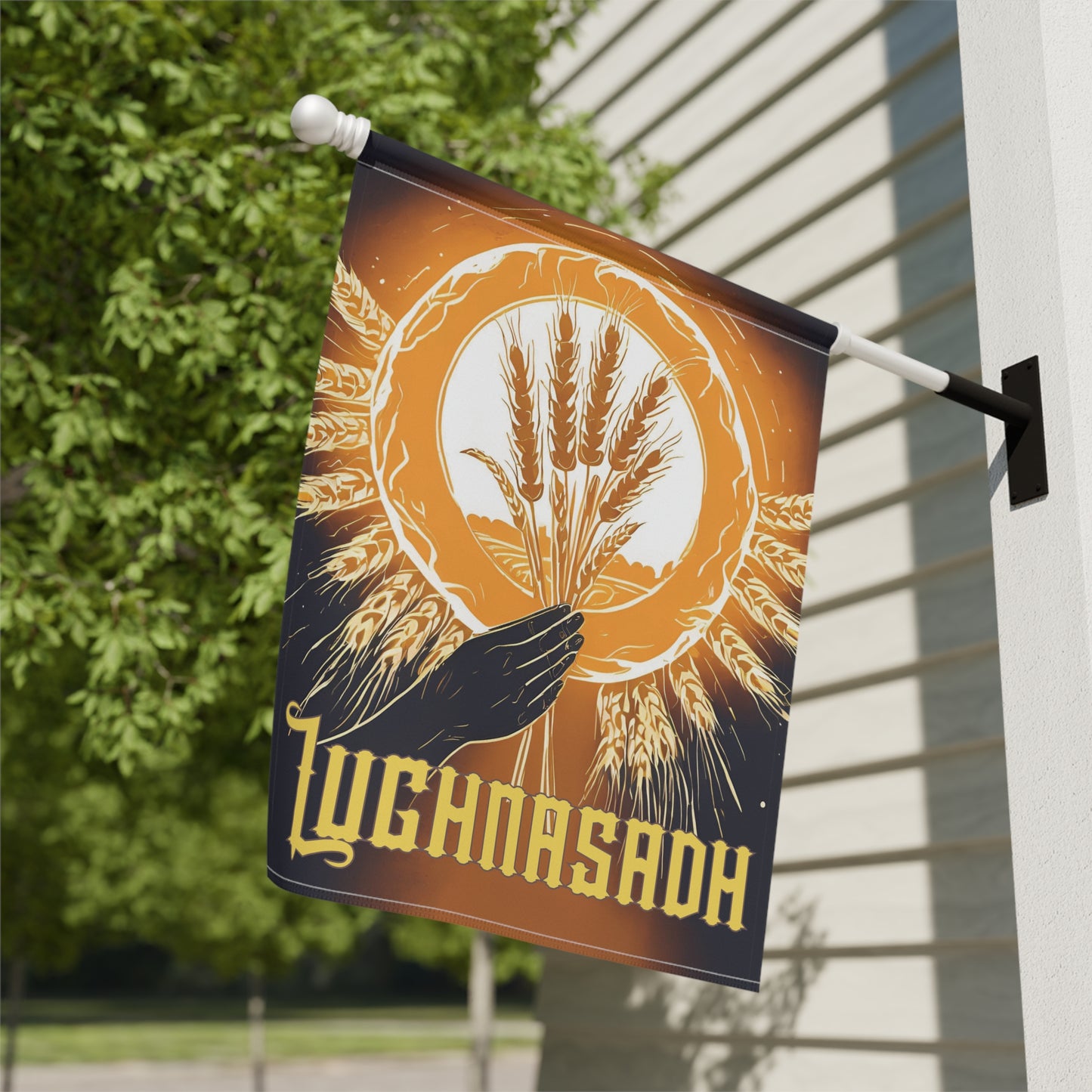Golden Wheat Lughnasadh Garden Flag