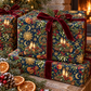 Celtic Yule Log & Solstice Sun Wrapping Paper