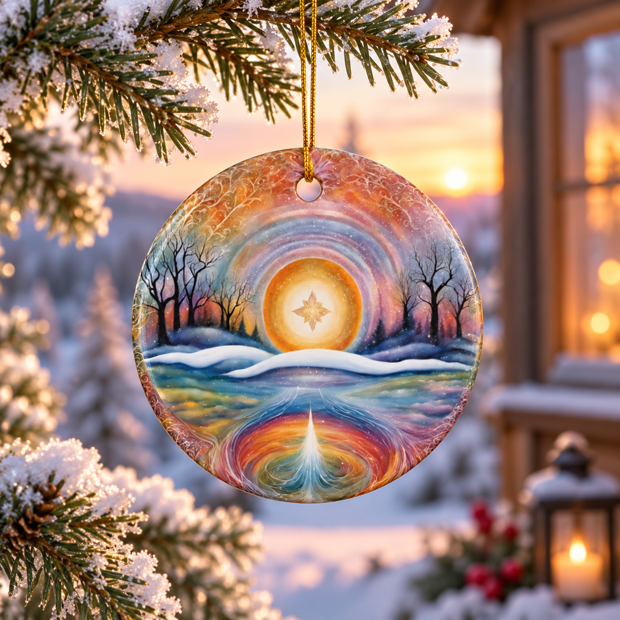 Returning Light Rainbow Winter Solstice Ornament