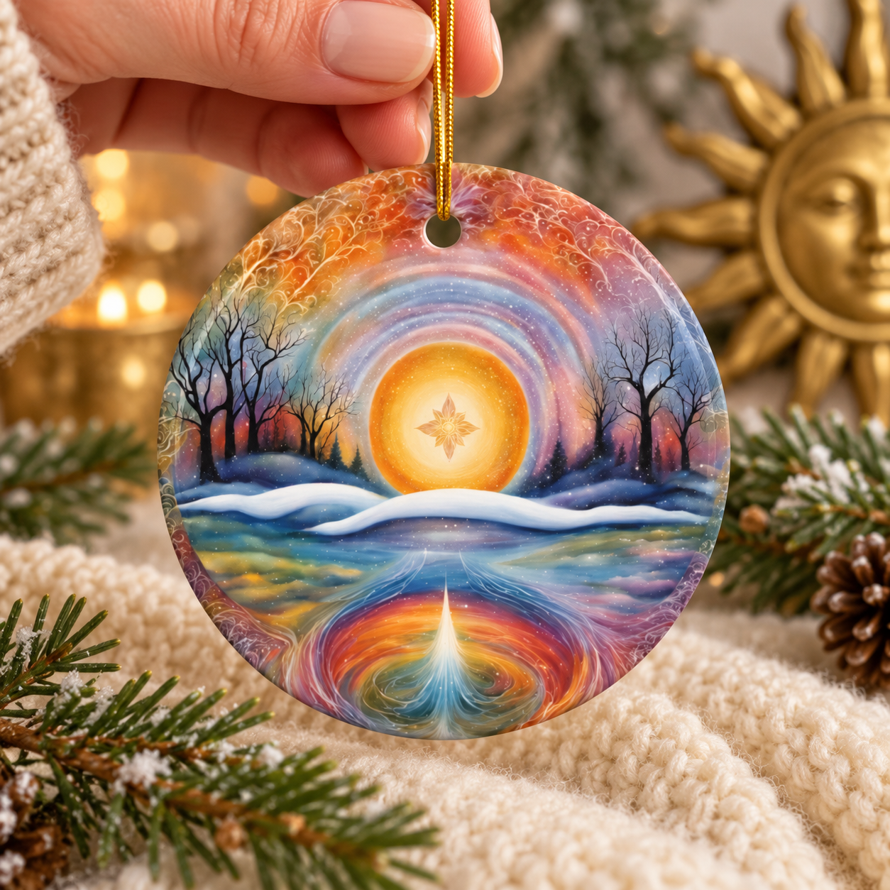Returning Light Rainbow Winter Solstice Ornament