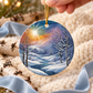Returning Sun & Snowy Stream Winter Solstice Ornament