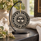 Monochrome Sun Face Celestial Ornament