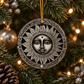Monochrome Sun Face Celestial Ornament