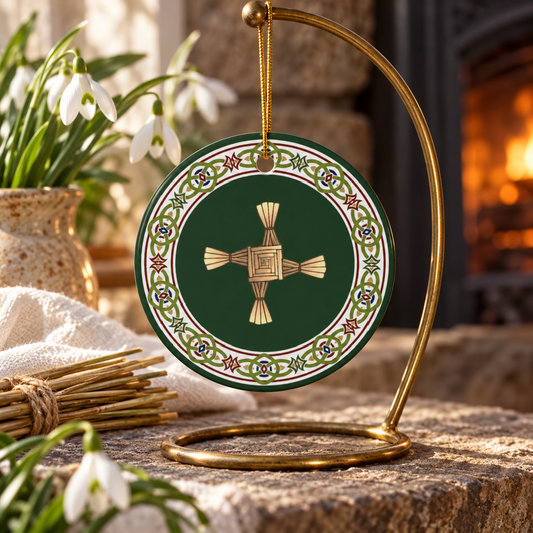 Brigid’s Cross & Celtic Knotwork Imbolc Ornament