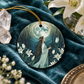Moon Maiden & White Lily Enchanted Forest Ornament