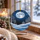 Winter Full Moon & Snowy Woodland Yule Ornament