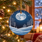 Winter Full Moon & Snowy Woodland Yule Ornament