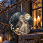 Moonlit Mushroom Maiden Woodland Fantasy Ornament