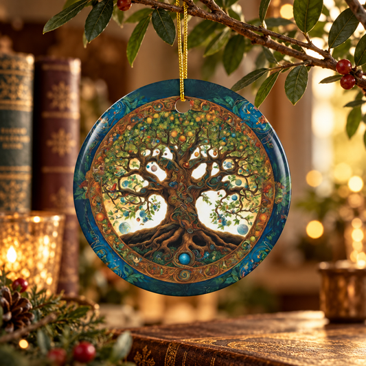 Jeweled Celtic Tree of Life Ornament