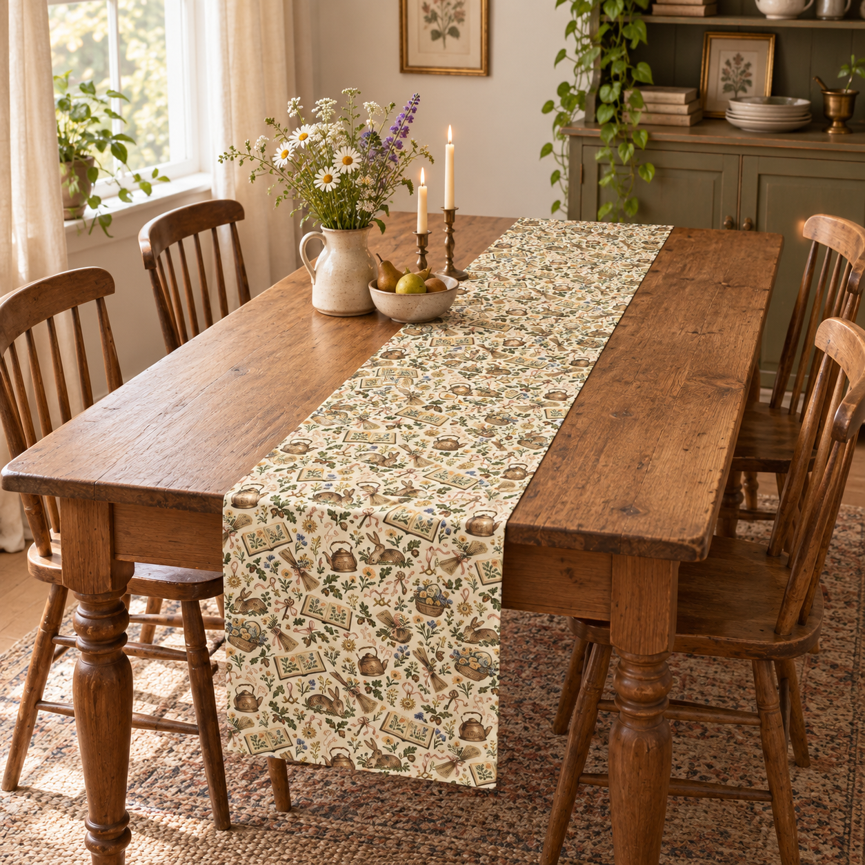 Cottage Witch Garden Table Runner