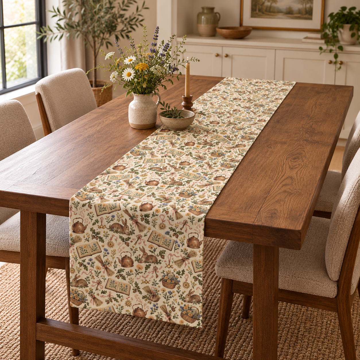 Cottage Witch Garden Table Runner