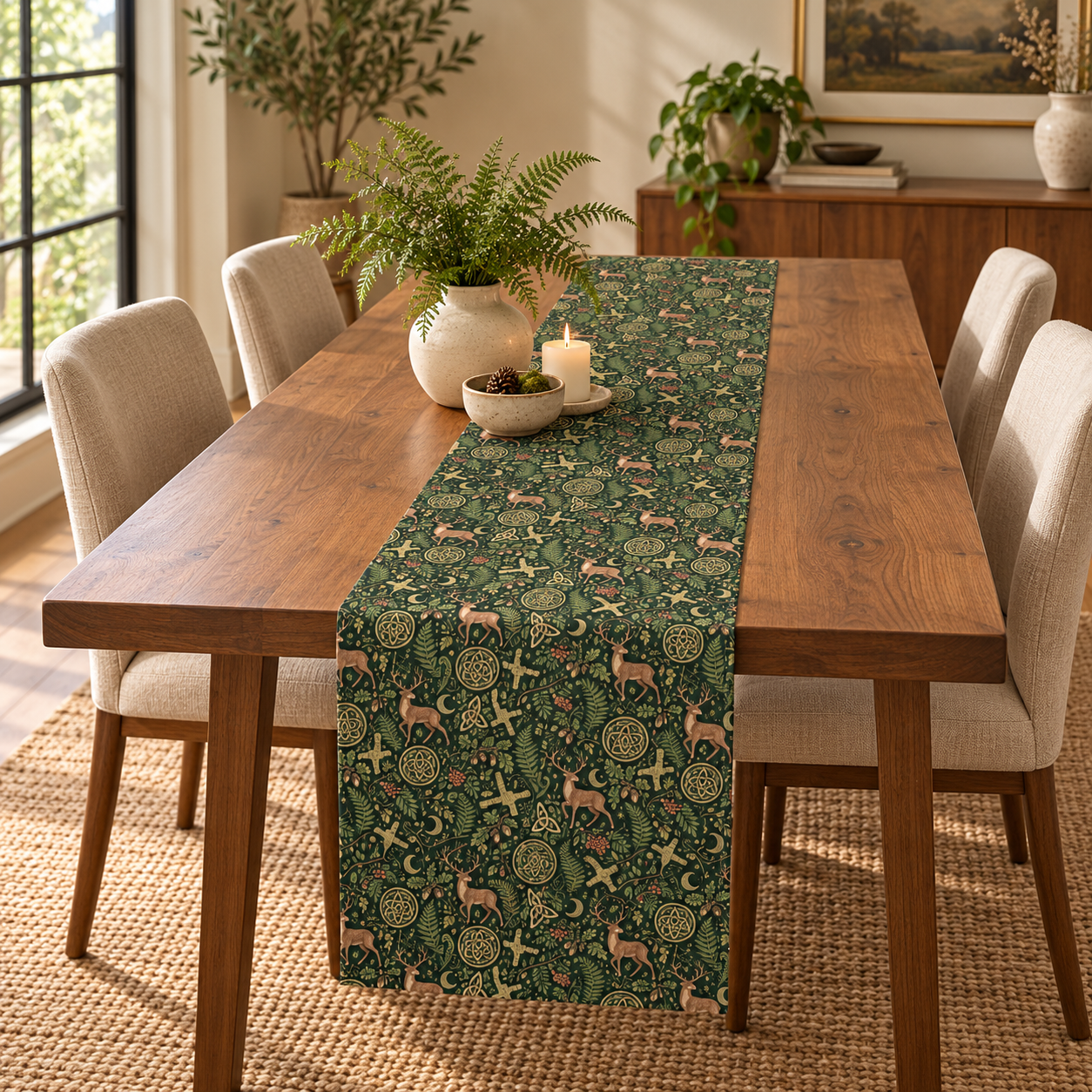 Celtic Woodland Table Runner