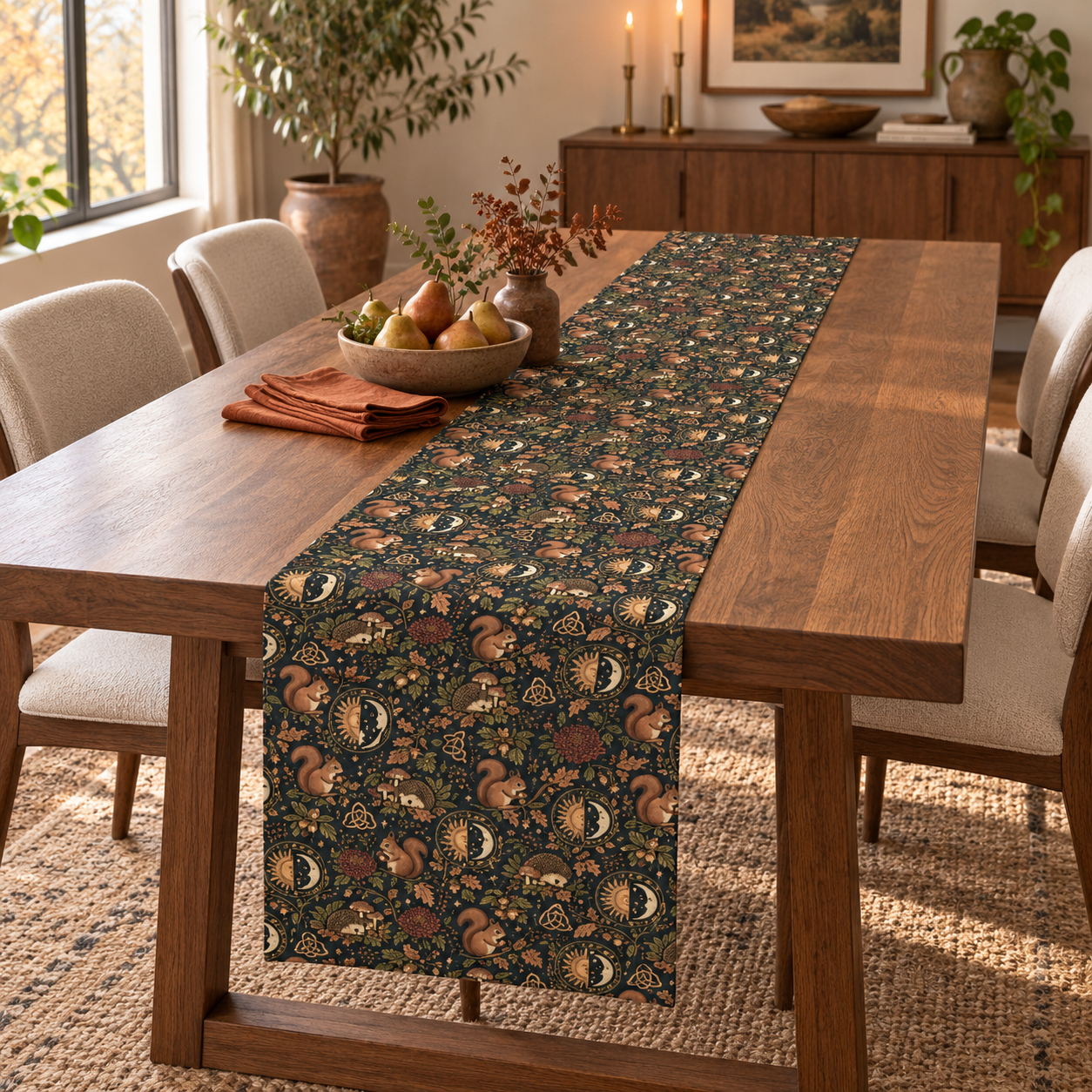 Autumn Woodland Table Runner