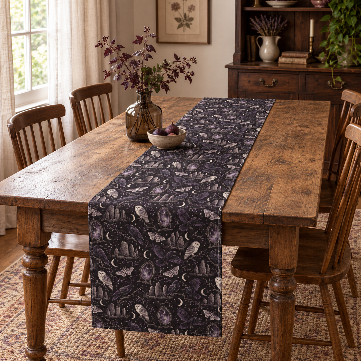 Midnight Raven Table Runner