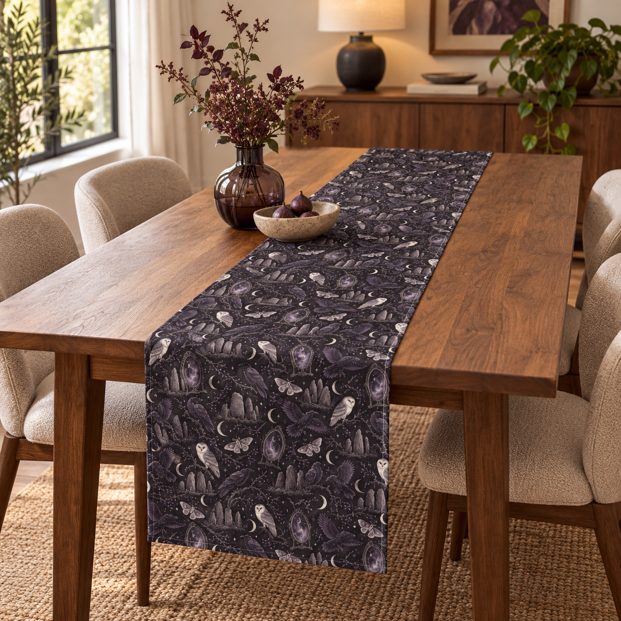 Midnight Raven Table Runner