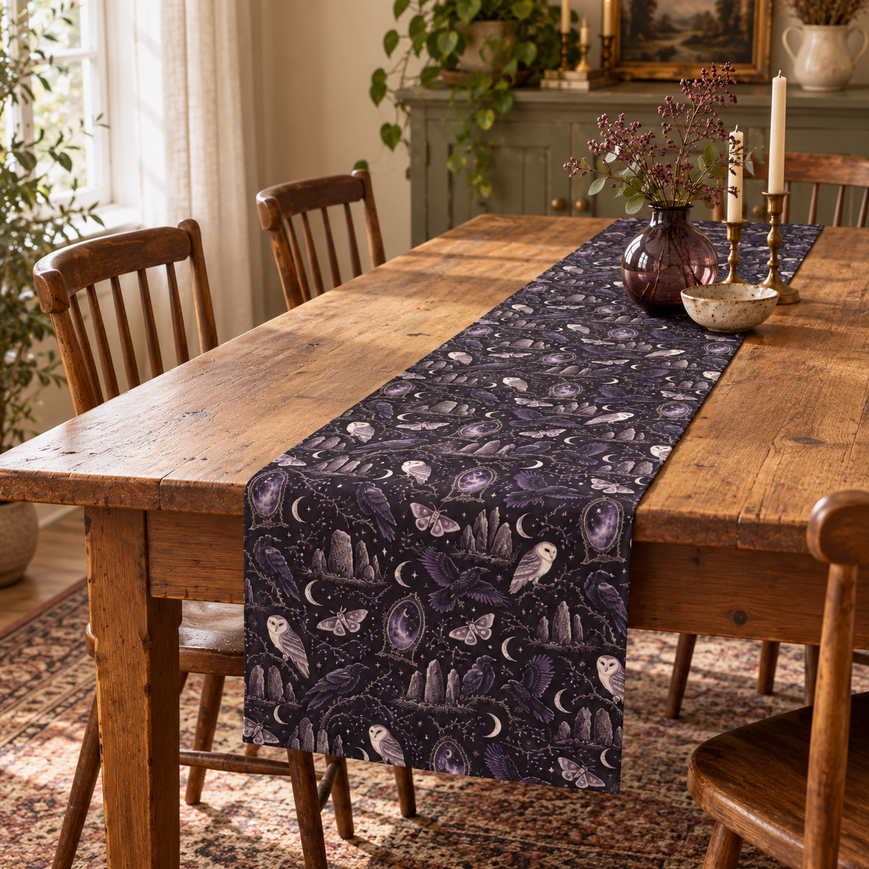 Midnight Raven Table Runner