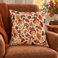 Samhain Turnip Lantern Faux Suede Pillow – Witchy Autumn Harvest Decor