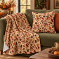 Samhain Turnip Lantern Velveteen Plush Blanket – Lightweight Autumn Harvest Throw - Divine Mystic Moons
