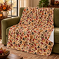 Samhain Turnip Lantern Velveteen Plush Blanket – Lightweight Autumn Harvest Throw - Divine Mystic Moons