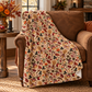 Samhain Turnip Lantern Velveteen Plush Blanket – Lightweight Autumn Harvest Throw - Divine Mystic Moons