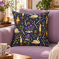 Imbolc Swan & Crocus Faux Suede Pillow – Candlelit Pagan Spring Decor