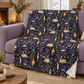 Imbolc Swan & Crocus Velveteen Plush Blanket – Lightweight Candlelit Pagan Throw - Divine Mystic Moons