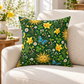 Ostara Sun & Daffodil Faux Suede Pillow – Green Witch Spring Decor