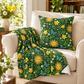 Ostara Sun & Daffodil Faux Suede Pillow – Green Witch Spring Decor