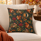 Mabon Squirrel & Hedgehog Faux Suede Pillow – Autumn Woodland Sun & Moon Decor - Divine Mystic Moons