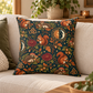Mabon Squirrel & Hedgehog Faux Suede Pillow – Autumn Woodland Sun & Moon Decor - Divine Mystic Moons