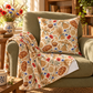 Lughnasadh Wheat & Corn Dolly Faux Suede Pillow – Lammas Harvest Decor