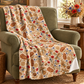 Lughnasadh Wheat & Corn Dolly Velveteen Plush Blanket – Lightweight Lammas Harvest Throw