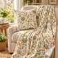 Imbolc Lamb & Brigid’s Cross Faux Suede Pillow | Snowdrop Spring Decor