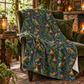 Beltane Fairy & Dragonfly Velveteen Plush Throw | Lightweight Enchanted Woodland Blanket