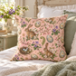 Ostara Rabbit & Spring Egg Faux Suede Pillow | Pink Spring Equinox Decor