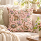 Ostara Rabbit & Spring Egg Faux Suede Pillow | Pink Spring Equinox Decor