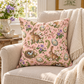 Ostara Rabbit & Spring Egg Faux Suede Pillow | Pink Spring Equinox Decor