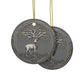Celtic Stag & Tree of Life Gray Woodland Ornament