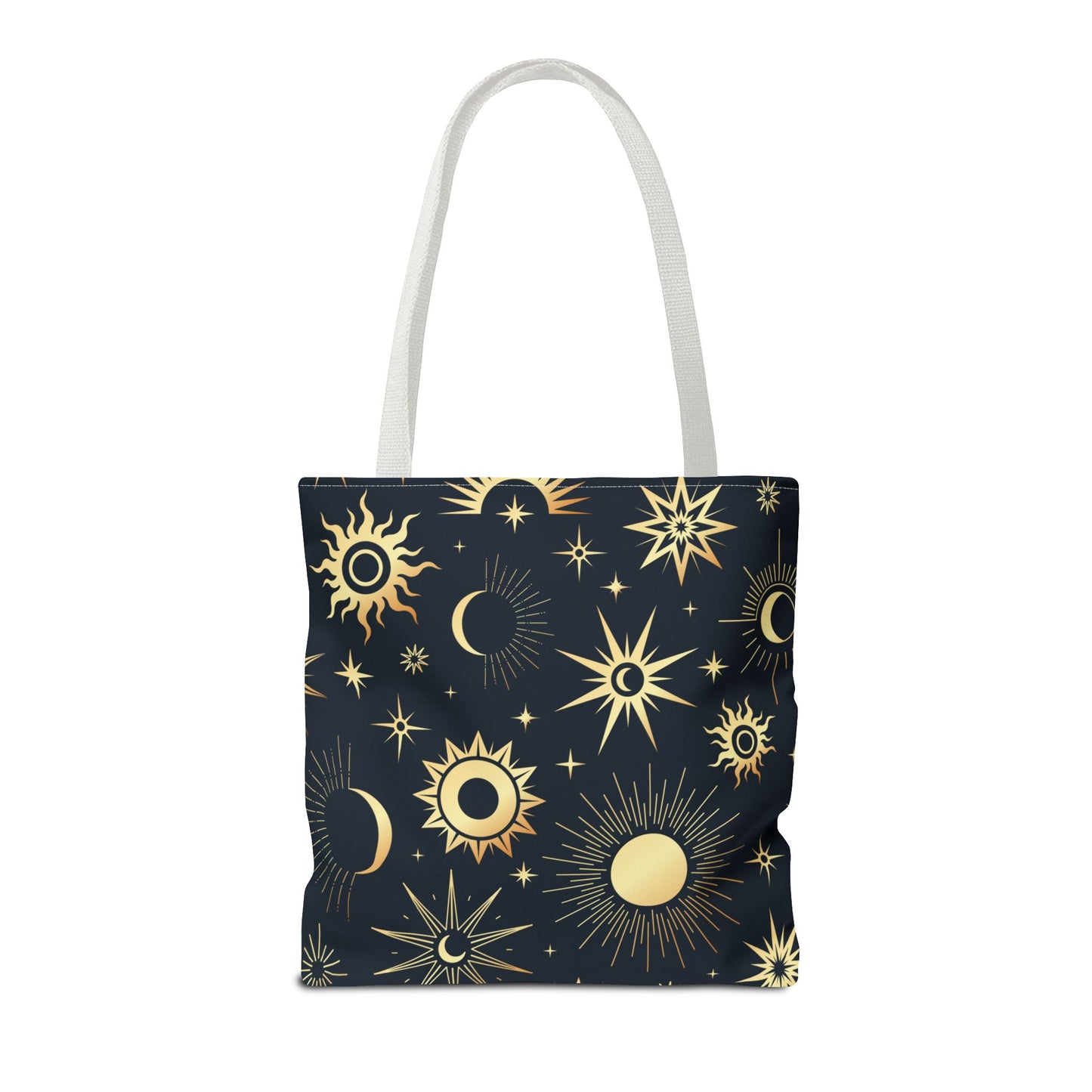 Celestial Tote Bag, Starry Sky Beach Bag, Astrology Shopping Tote, Cosmic Gift for Astronomers, Lunar Print Market Tote - Divine Mystic Moons