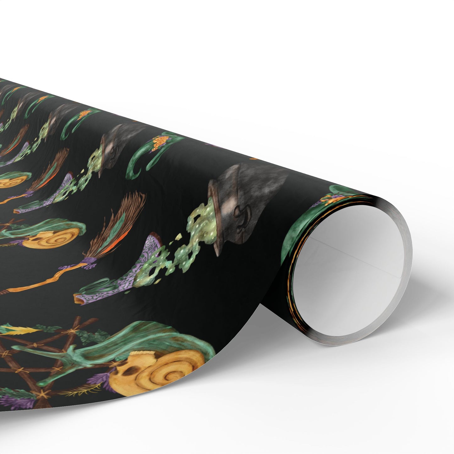 Midnight Witch Hat & Cauldron Wrapping Paper