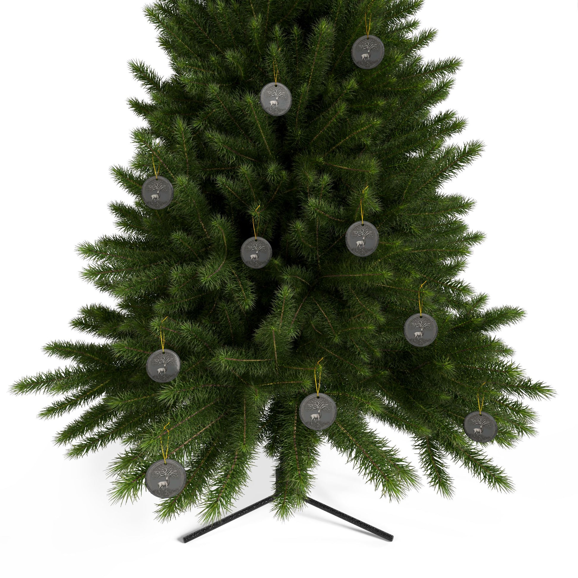 Whimsical Buck Forest Animal Tree of Life Ornaments, Nature-Inspired Holiday Decor, Perfect for Christmas, Gifts, Home Adornment - Divine Mystic Moons