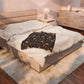 Imbolc Swan & Crocus Velveteen Plush Blanket – Lightweight Candlelit Pagan Throw - Divine Mystic Moons