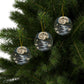Moonlit River Ceramic Ornaments,  2-sided Moon Ornament Water Lily Hanging Decoration Pagan Holiday Tree Ornament Celestial Home Decor" - Divine Mystic Moons