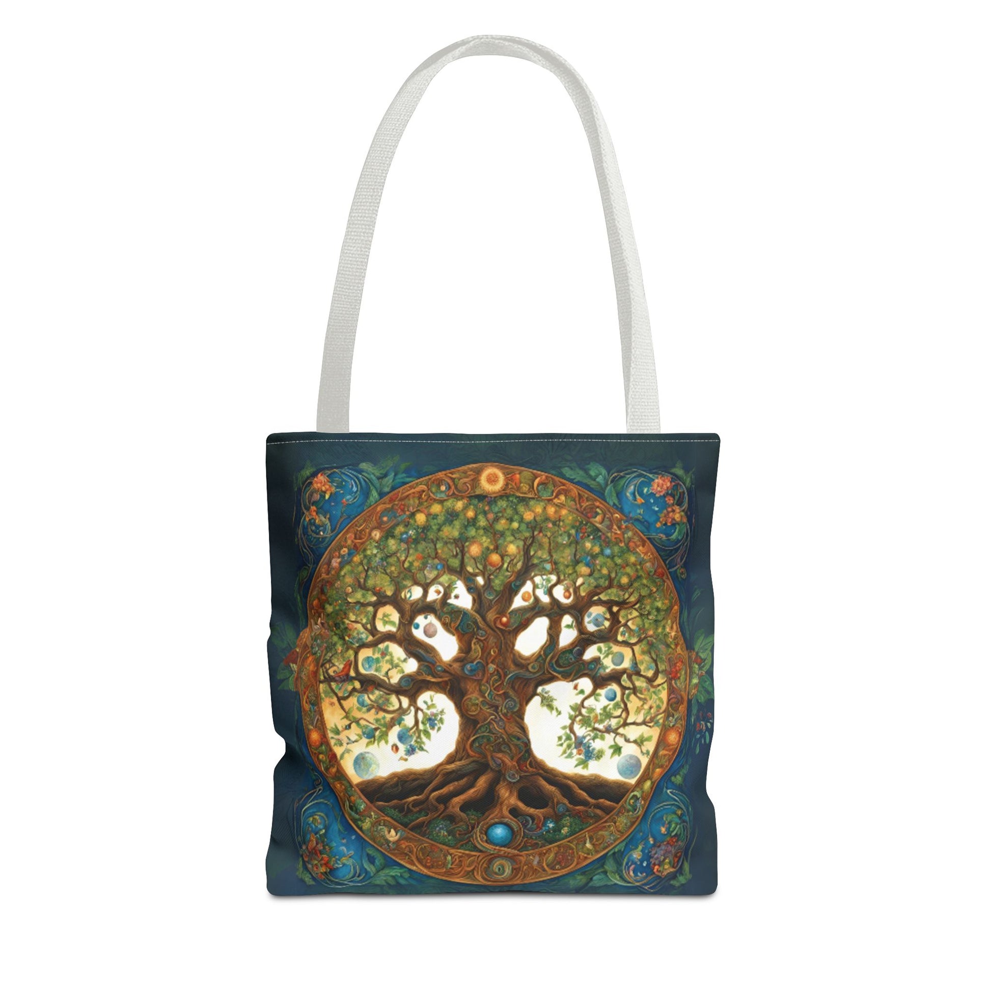 Tree of Life Witches Tote Bag - Witchy Witchcraft Wicca Eco-Friendly Shopper, Spell Book Accessories, Halloween Gift, Reusable - Divine Mystic Moons