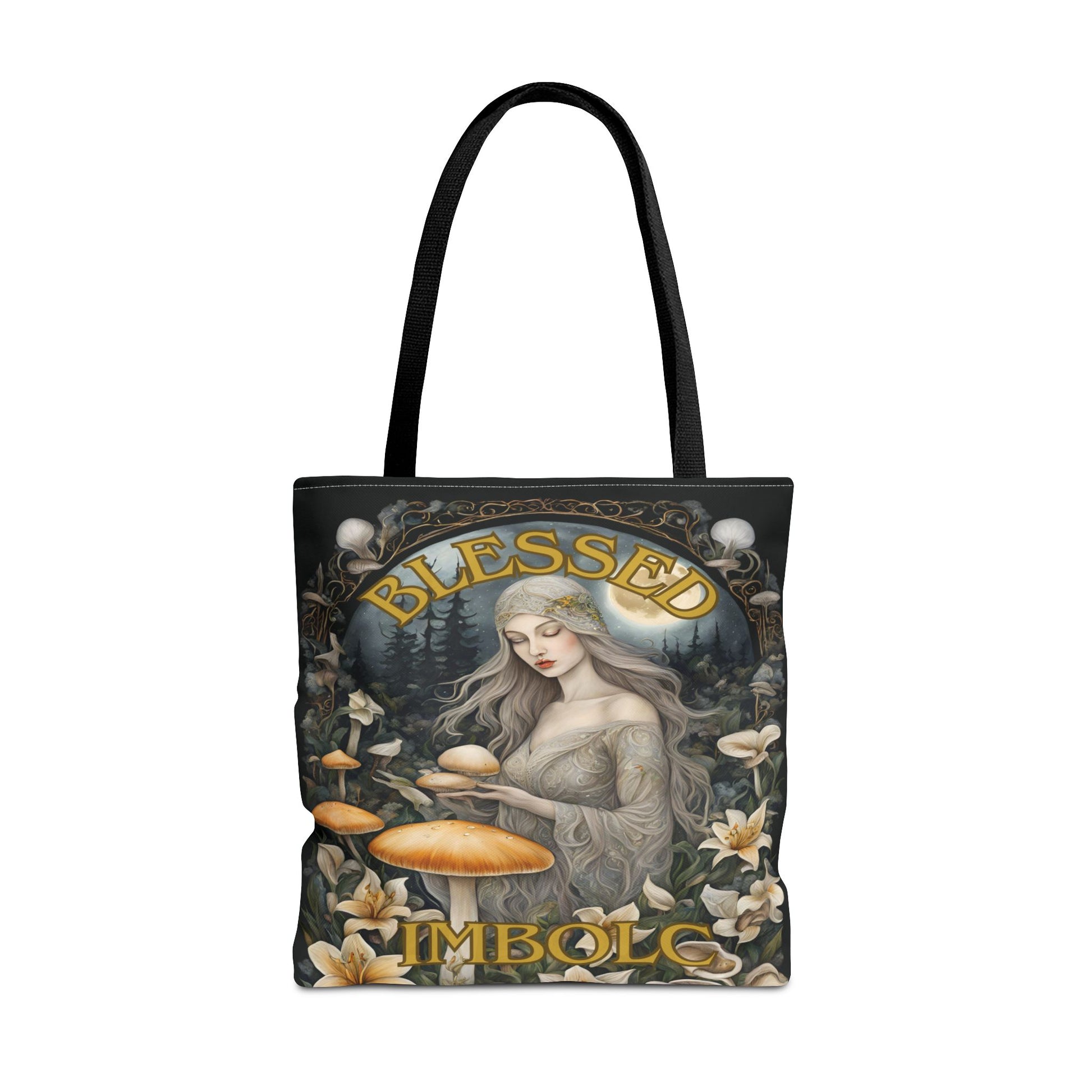 Imbolc Blessed Tote Bag | Witchy Eco-Friendly Carrier, Gardening Bag, Holiday Gift, Spiritual Tote, Adjustable Straps - Divine Mystic Moons